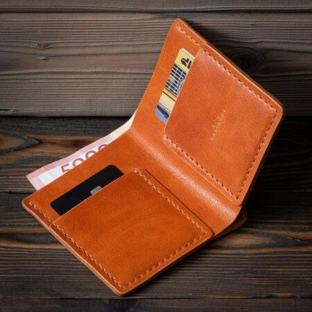 Портмоне из настоящей кожи ручной работы-4