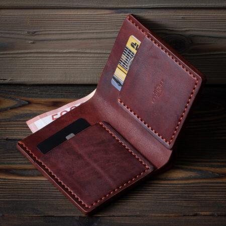 Портмоне из настоящей кожи ручной работы-1