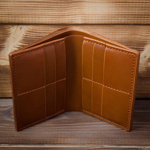 Большой коричневый кошелек из итальянской кожи made by Katunoff