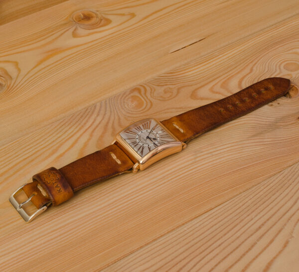 Katunoff кожаный ремешок для часов Franck Muller Master Square 6000 H SC DT ручная работа, коричневый