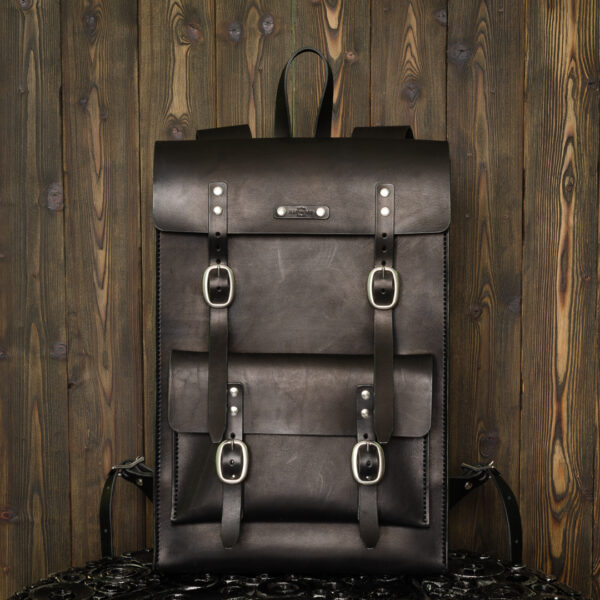 Рюкзак из ременной толстой кожи Made by Katunoff