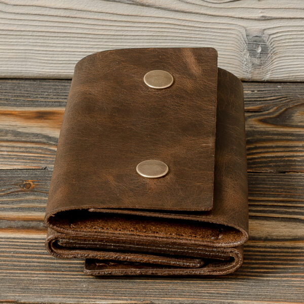 кошелек с ключницей, ручная работа, коричневый, натуральная кожа (шкура КРС) Made by Katunoff