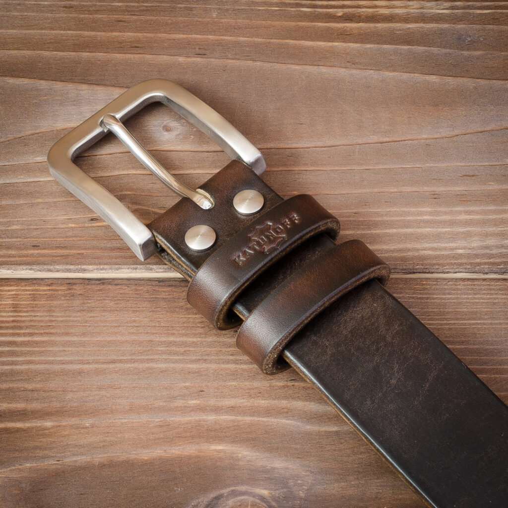 Хороший кожаный ремень ручной работы Made by Katunoff