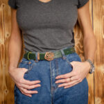 Женский кожаный ремень ручной работы Made by Katunoff