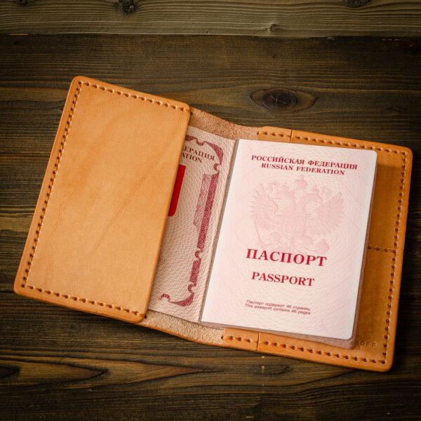 Портмоне для автодокументов и паспорта ручной работы из кожи by Katunoff-15