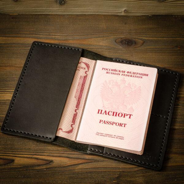 Портмоне для автодокументов и паспорта ручной работы из кожи by Katunoff-10