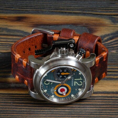 Брутальный кожаный ремешок ручной работы by Katunoff-16