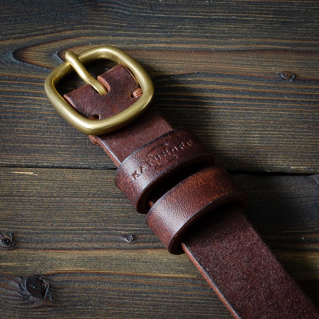 Кожаный ремень 25 мм, №70 темно-коричневый — изображение 6